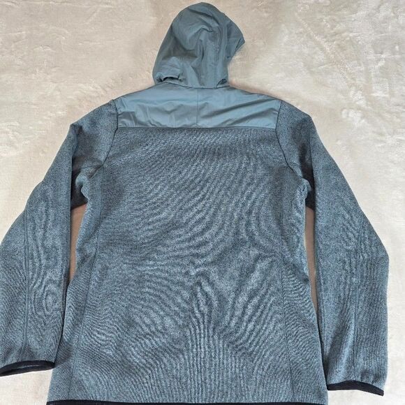 Helly Hansen Varde 2.0 Hooded Fleece Jacket Men Large Grey Blue Full Zip Pockets - Picture 10 of 10